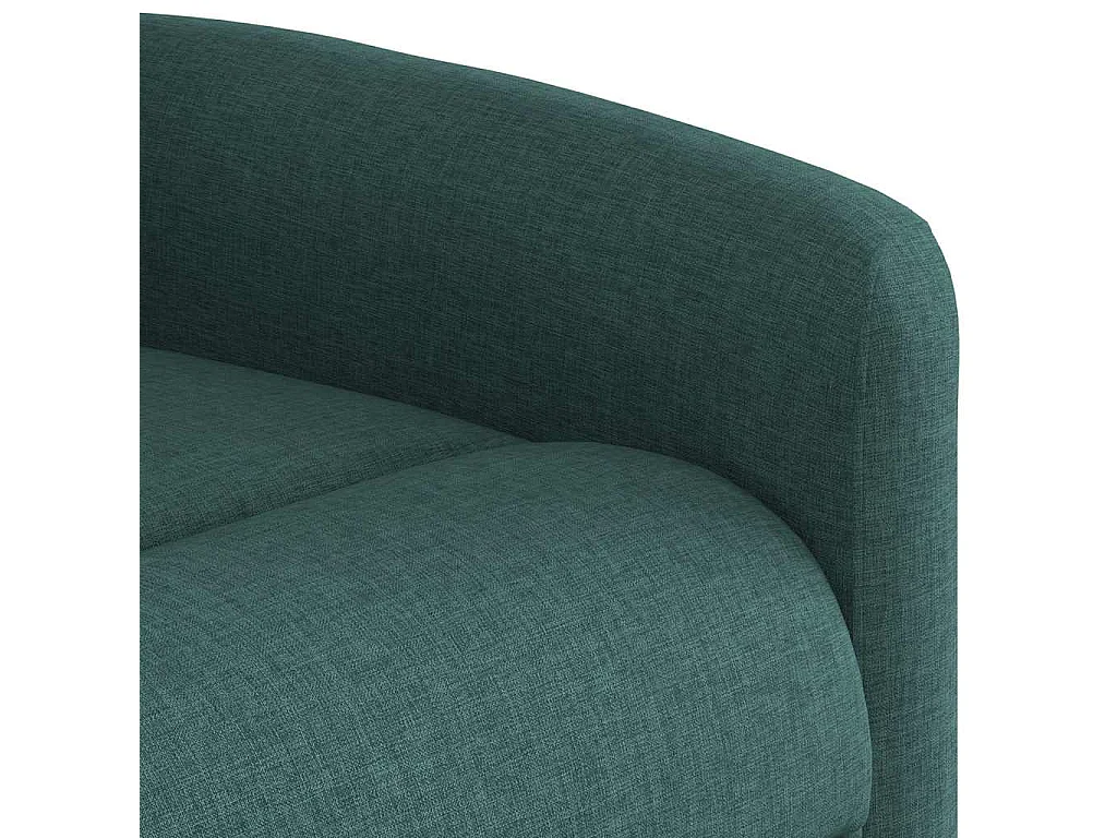 Poltrona de massagens reclinável tecido verde-escuro