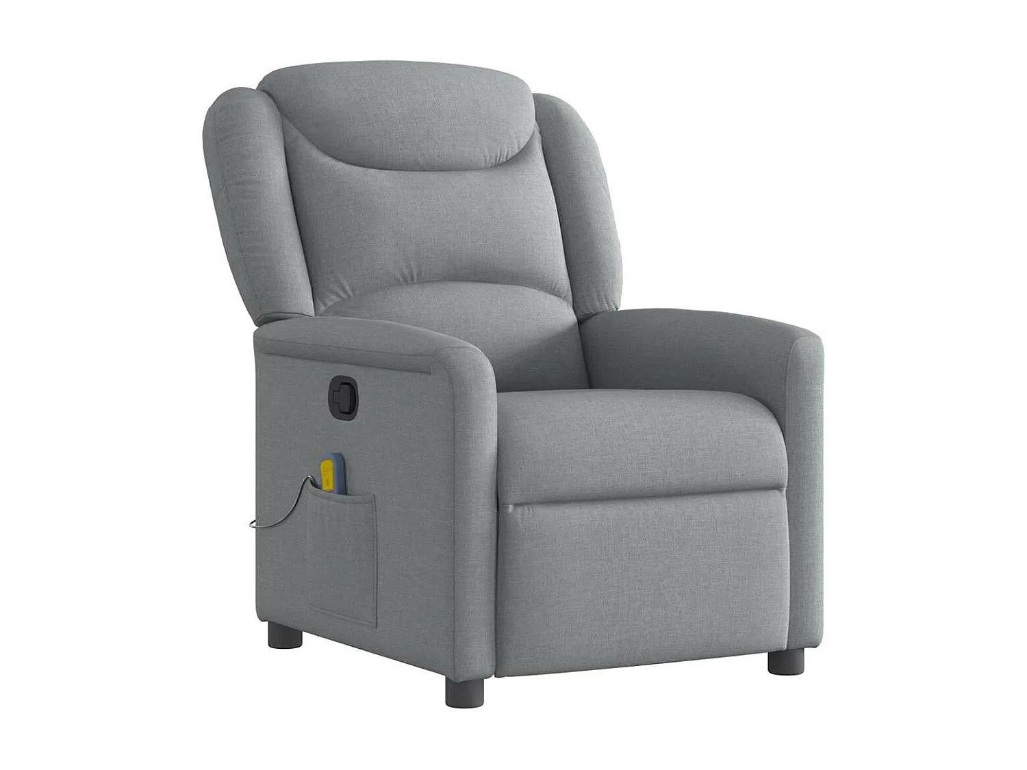 Fauteuil de massage inclinable Gris clair Tissu