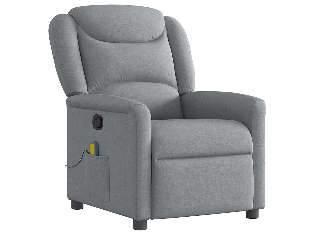 Massagesessel Hellgrau Stoff