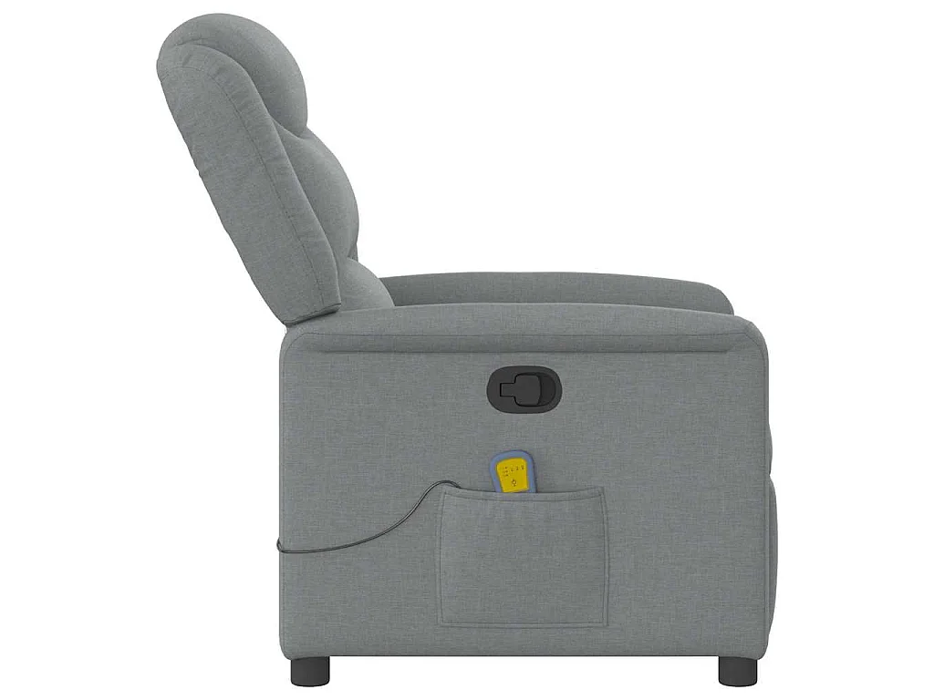 Massagesessel Hellgrau Stoff