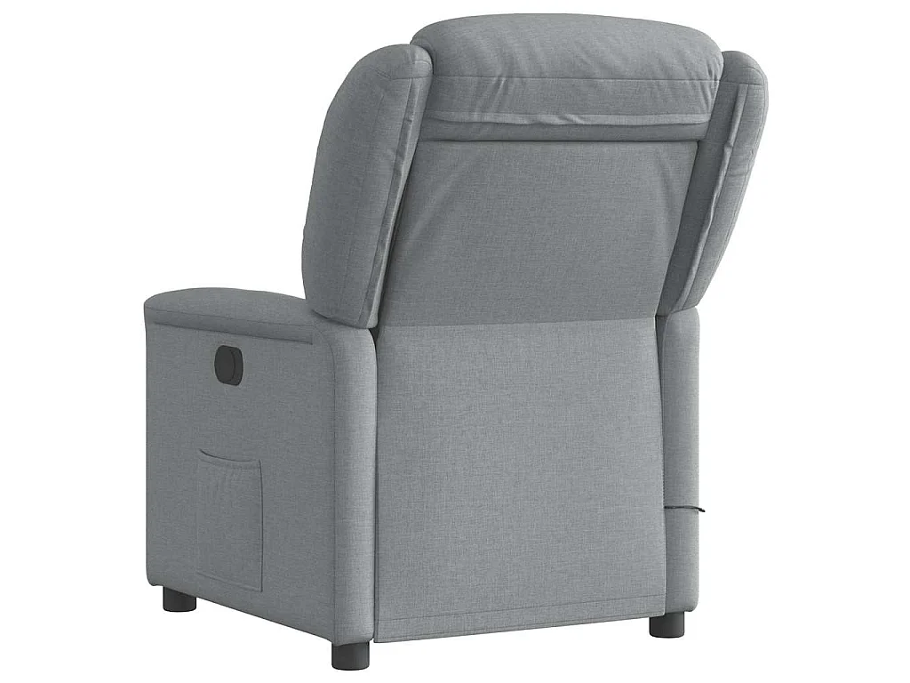 Massagesessel Hellgrau Stoff