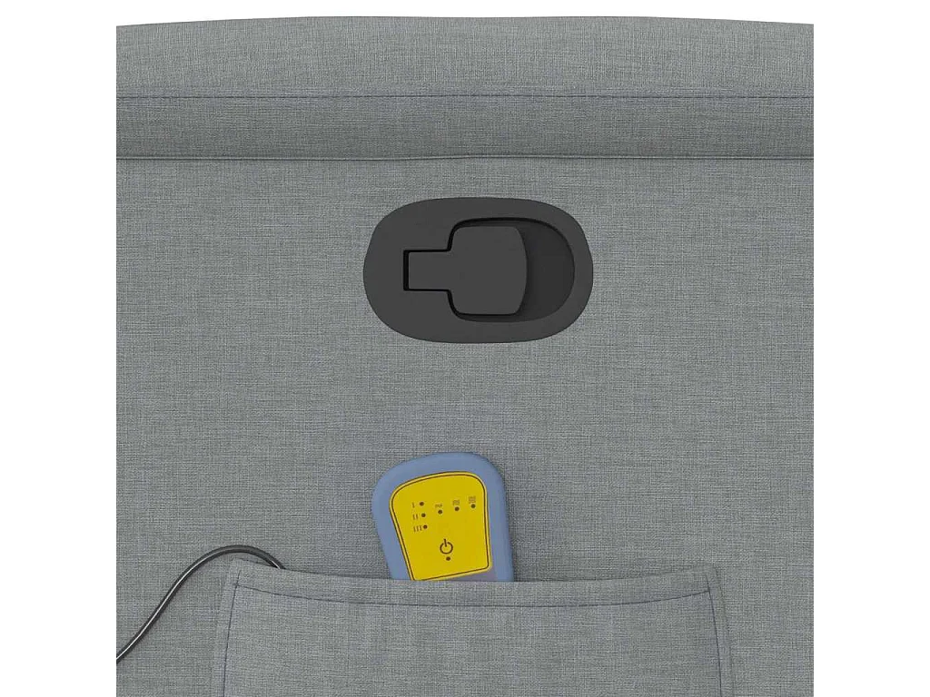 Fauteuil de massage inclinable Gris clair Tissu