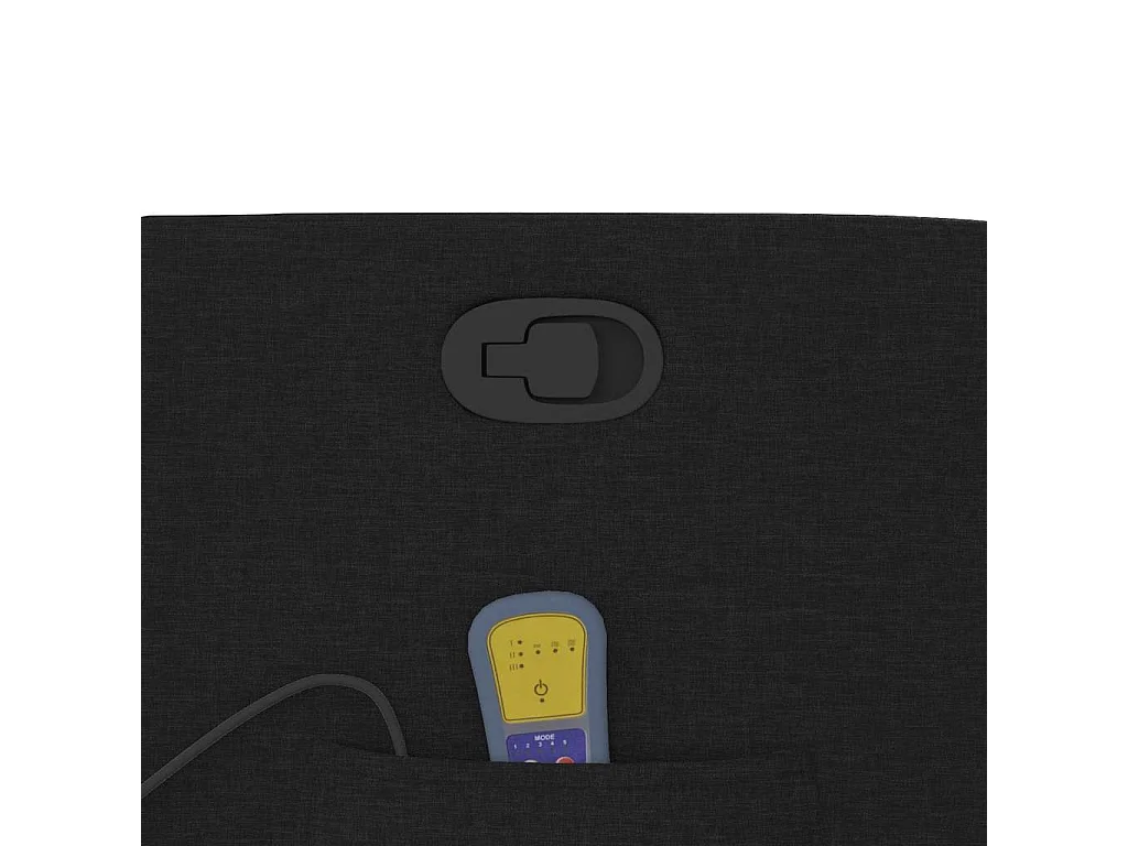 Fauteuil de massage inclinable Noir Tissu