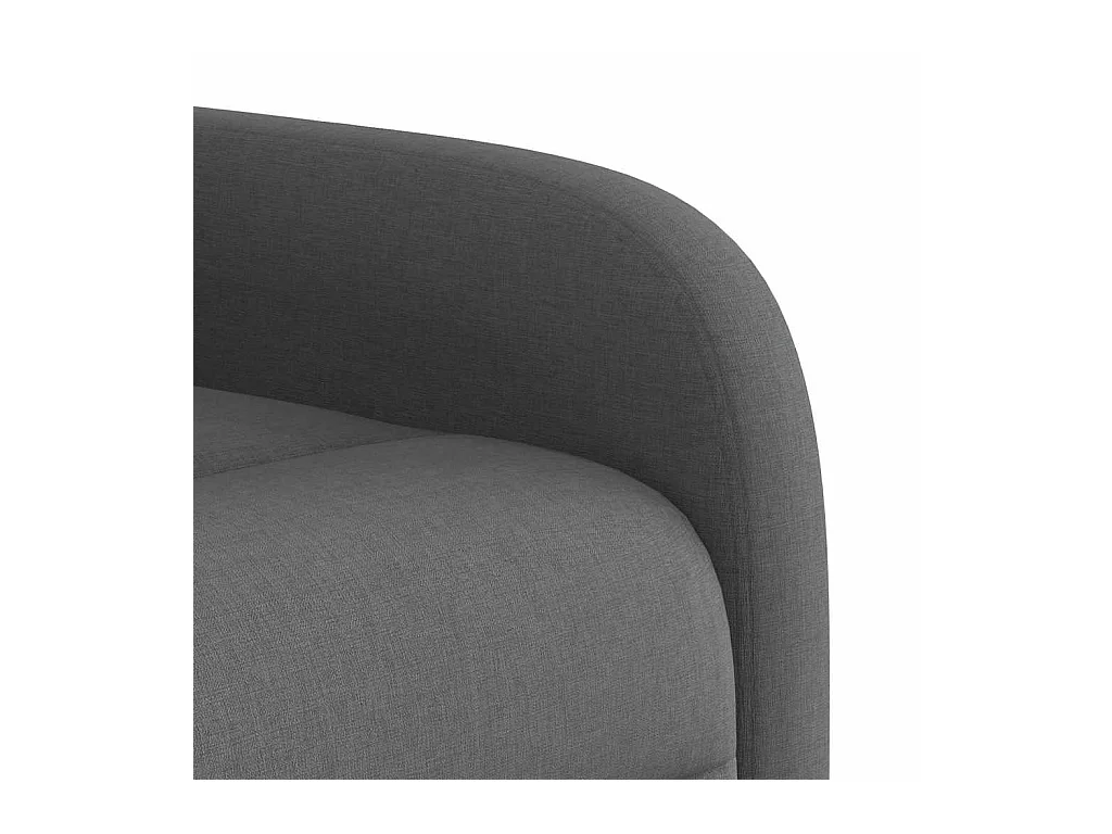 Poltrona de massagens reclinável tecido cinzento-escuro