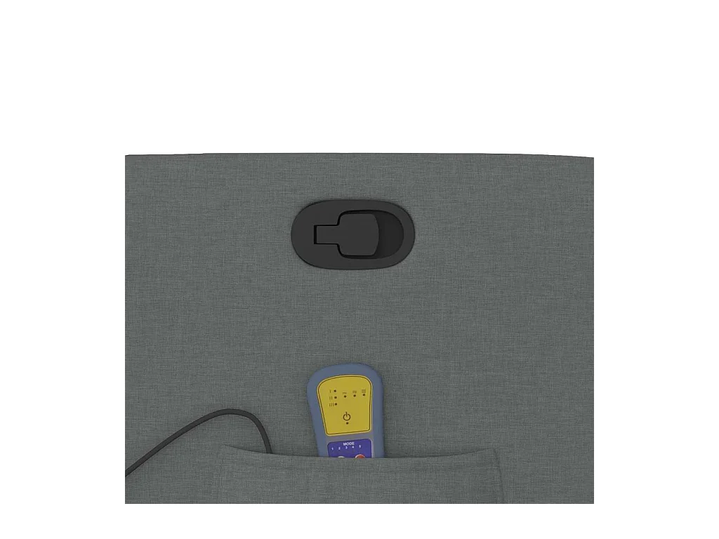 Poltrona de massagens reclinável tecido cinzento-escuro