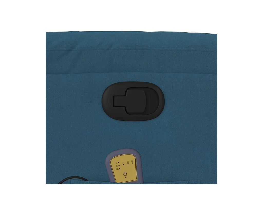 Sillón de masaje reclinable de terciopelo azul