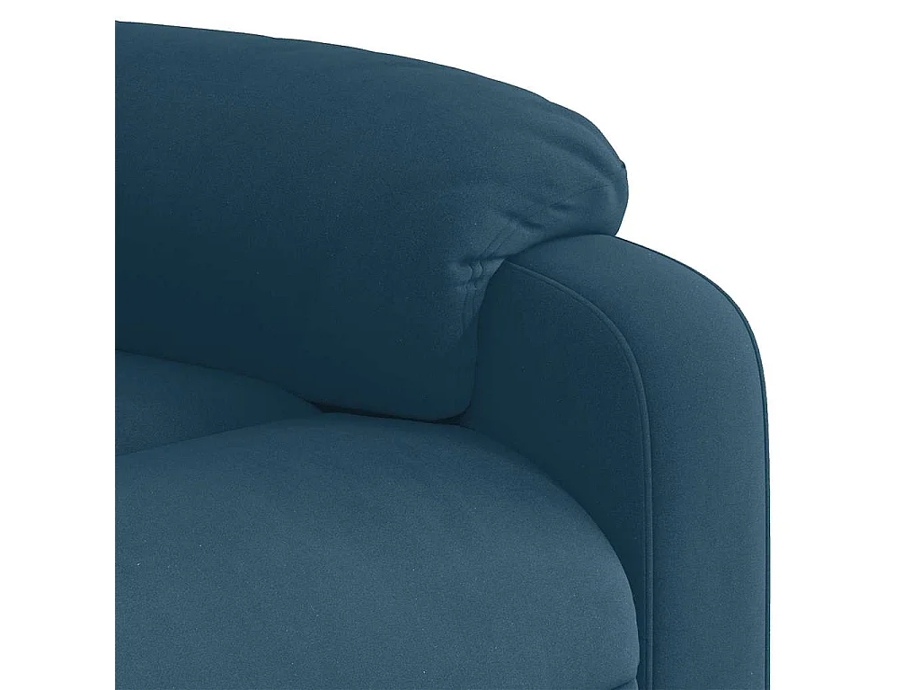 Fauteuil inclinable de massage bleu velours