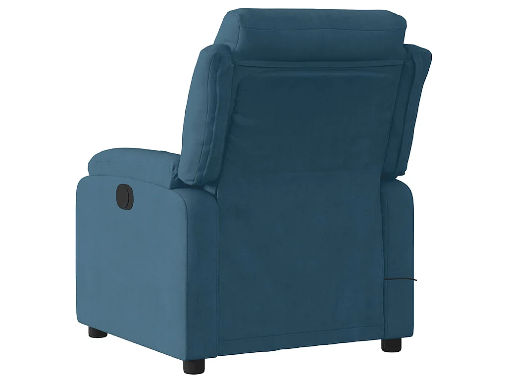 Massagestoel verstelbaar fluweel blauw