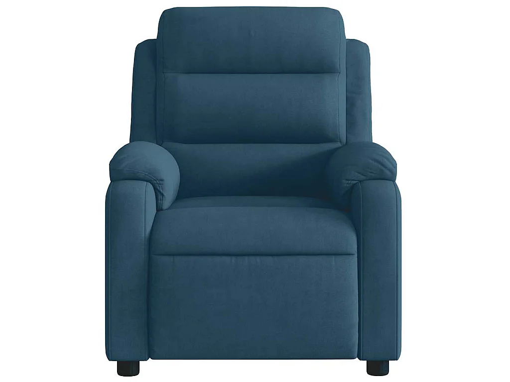 Massagestoel verstelbaar fluweel blauw