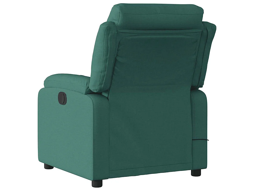 Fauteuil de massage inclinable Vert foncé Tissu