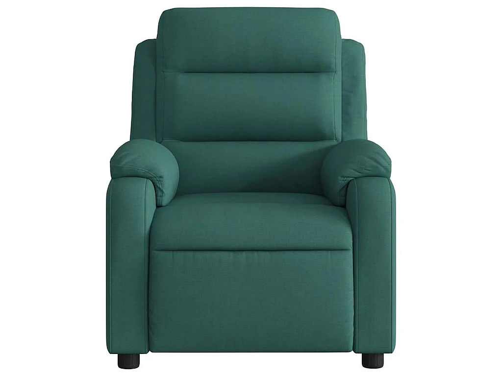 Fauteuil de massage inclinable Vert foncé Tissu