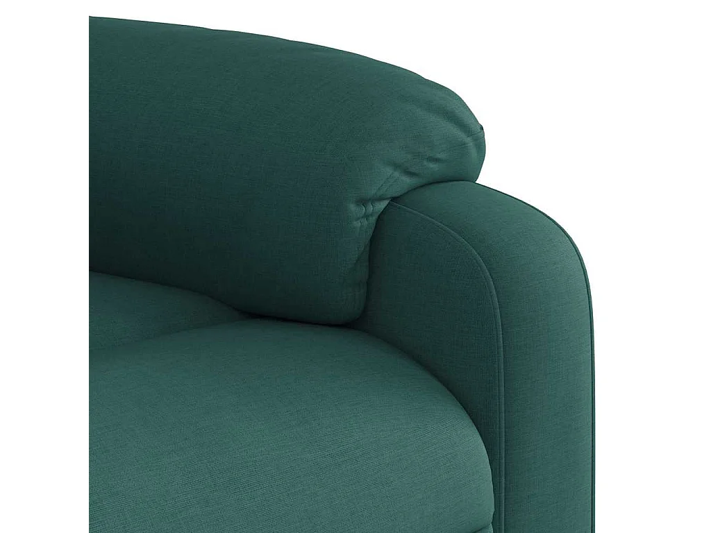 Fauteuil de massage inclinable Vert foncé Tissu