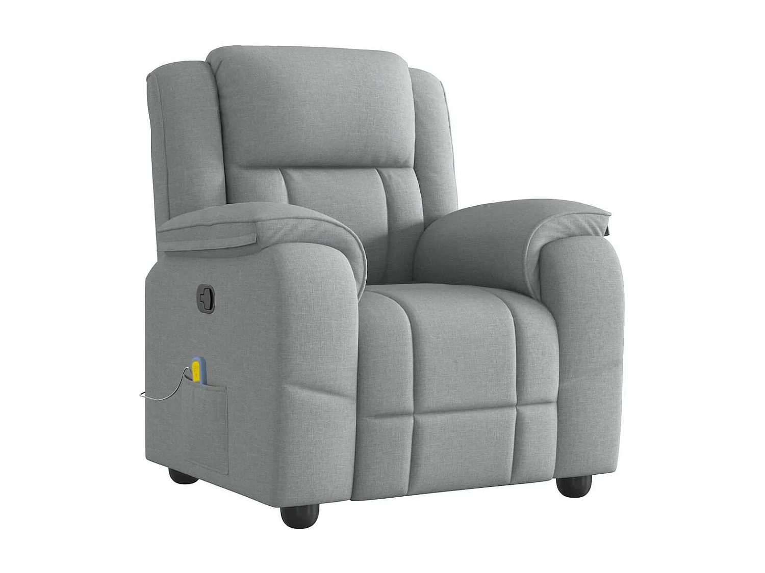 Massagesessel Hellgrau Stoff