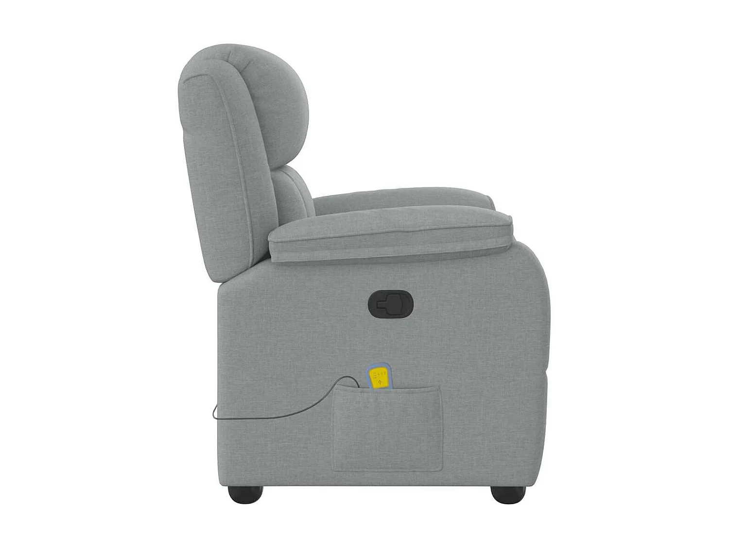 Massagesessel Hellgrau Stoff