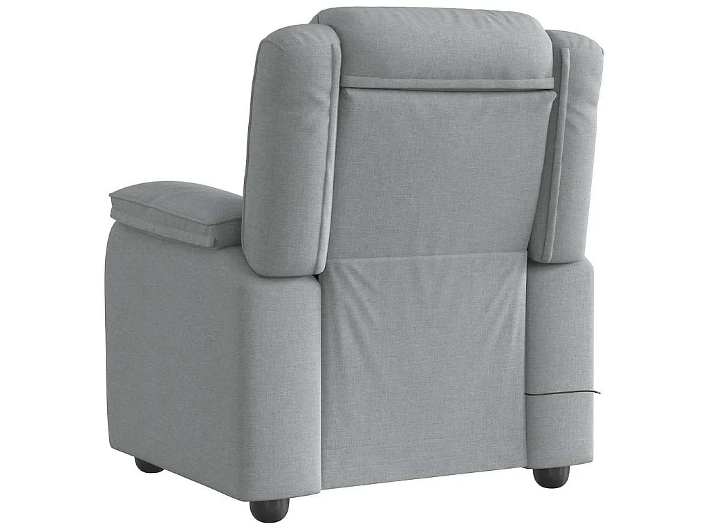 Fauteuil de massage inclinable Gris clair Tissu