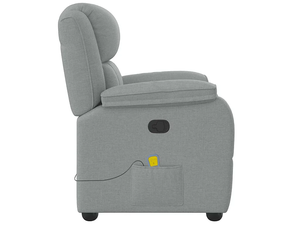 Fauteuil de massage inclinable Gris clair Tissu