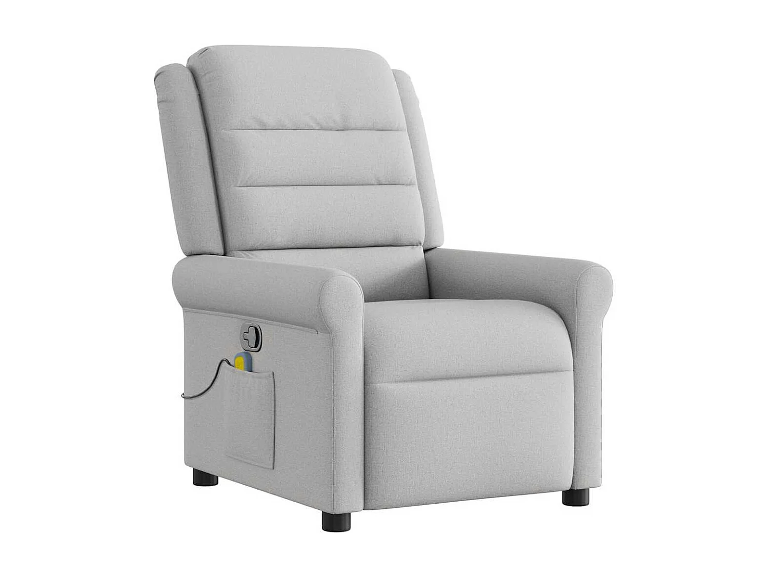 Fauteuil de massage inclinable gris nuage tissu