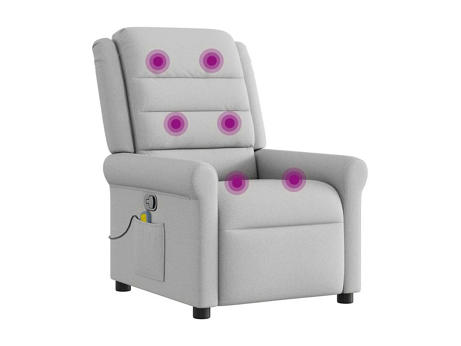Fauteuil de massage inclinable gris nuage tissu