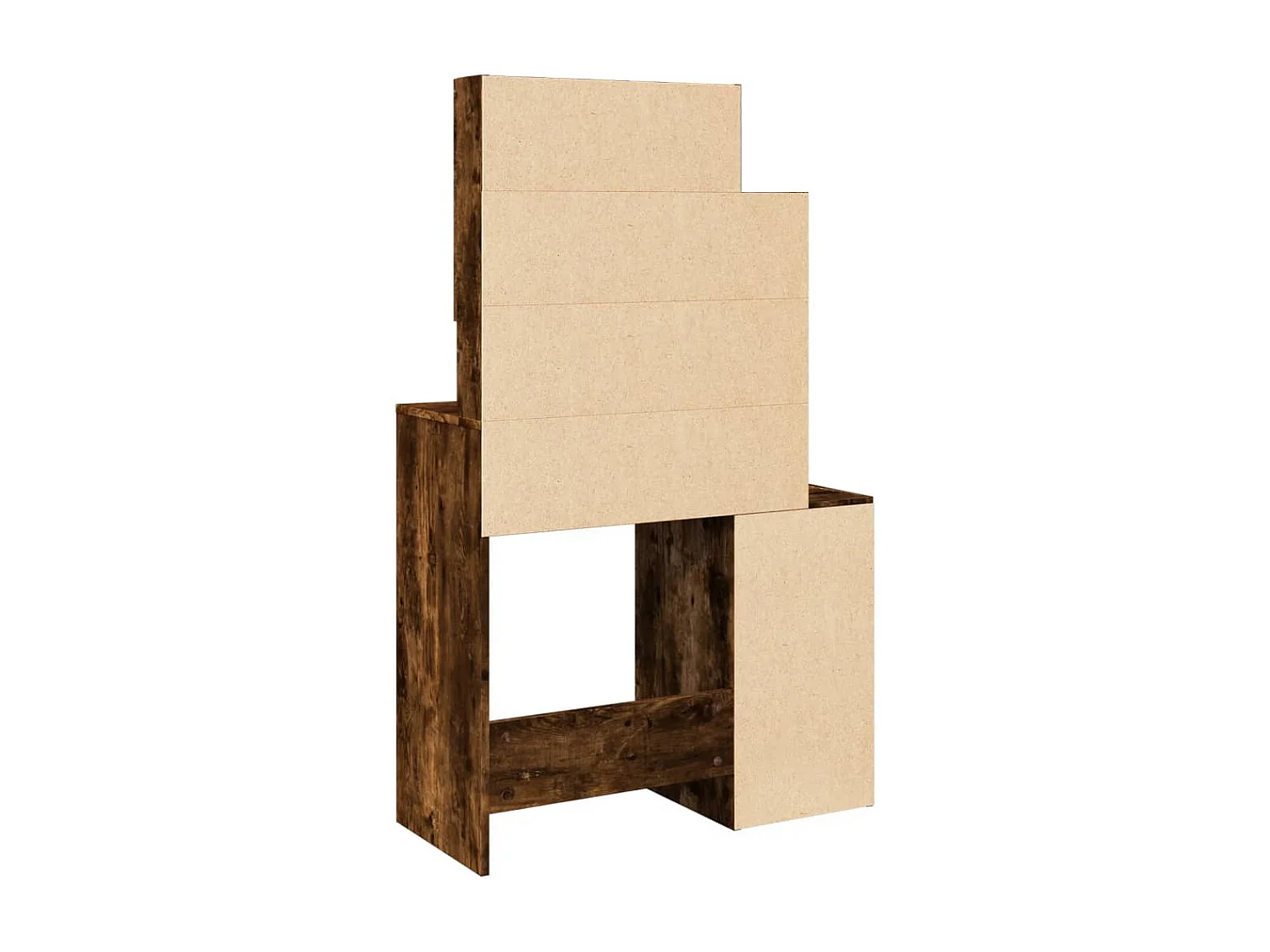 Coiffeuse avec armoire chêne fumé 80x35x132 cm