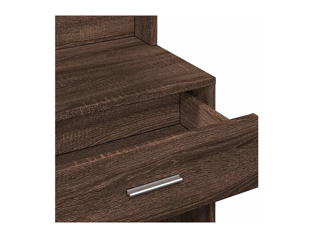 Coiffeuse avec armoire chêne marron 80x35x132 cm