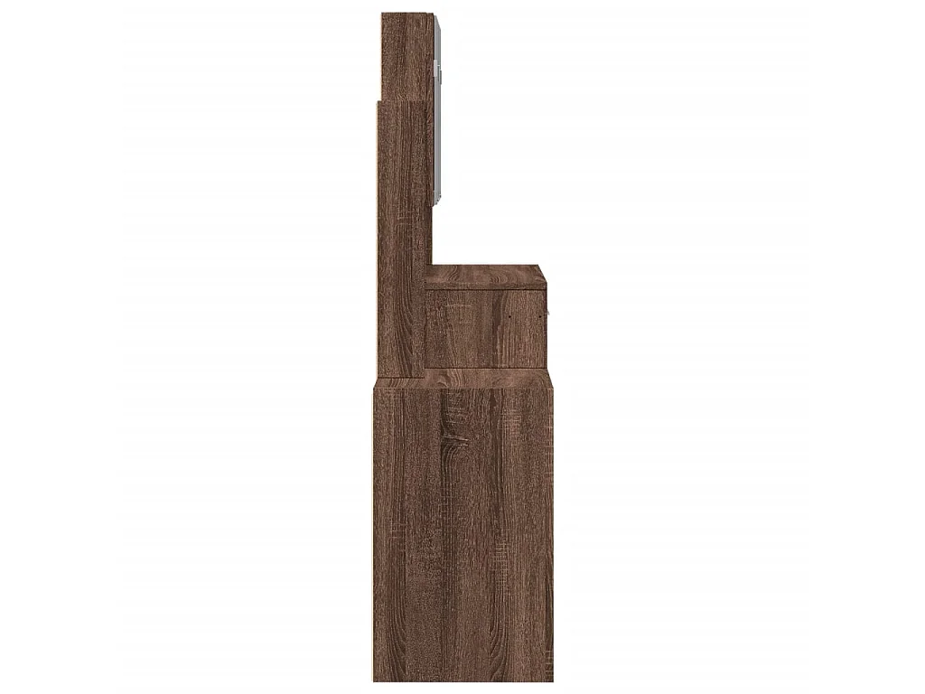 Toeletta con Armadietto Rovere Marrone 80x35x132 cm