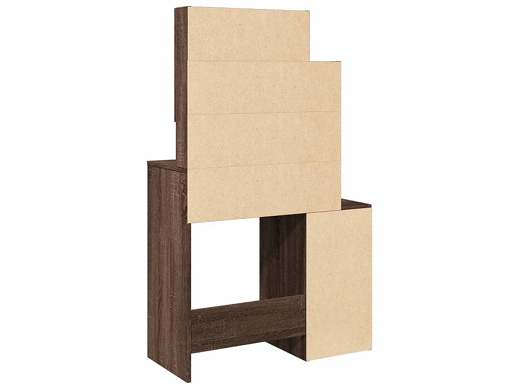Toeletta con Armadietto Rovere Marrone 80x35x132 cm