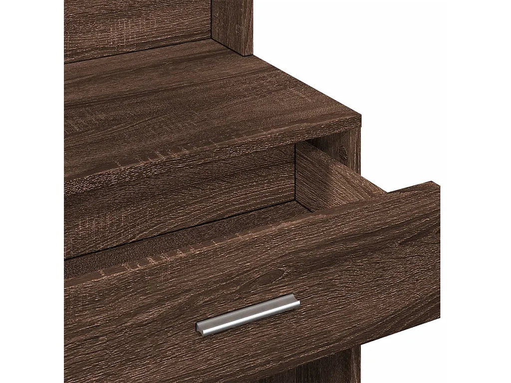 Toeletta con Armadietto Rovere Marrone 80x35x132 cm