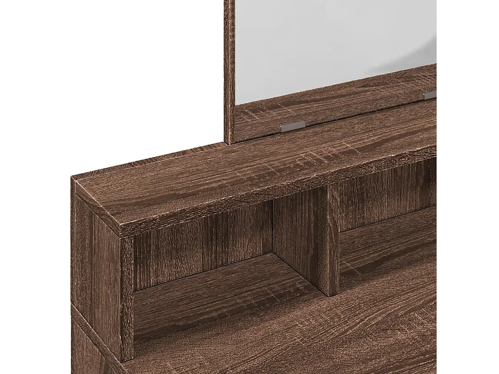 Toucador com espelho 80x41x144,5 cm carvalho castanho