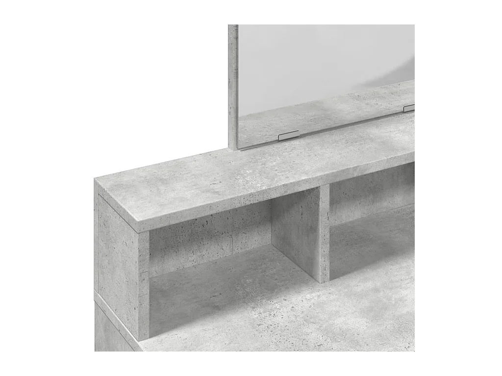 Kaptafel met spiegel 80x41x144,5 cm betongrijs