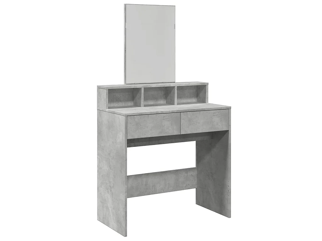 Toeletta con Specchio Grigio Cemento 80x41x144,5 cm