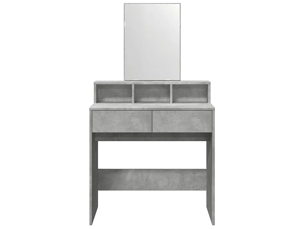 Toeletta con Specchio Grigio Cemento 80x41x144,5 cm