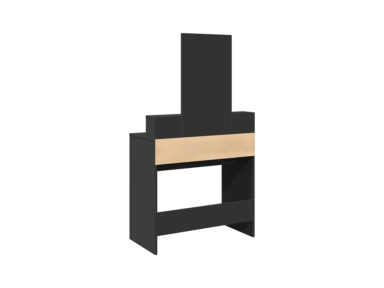 Coiffeuse avec miroir noir 80x41x144,5 cm