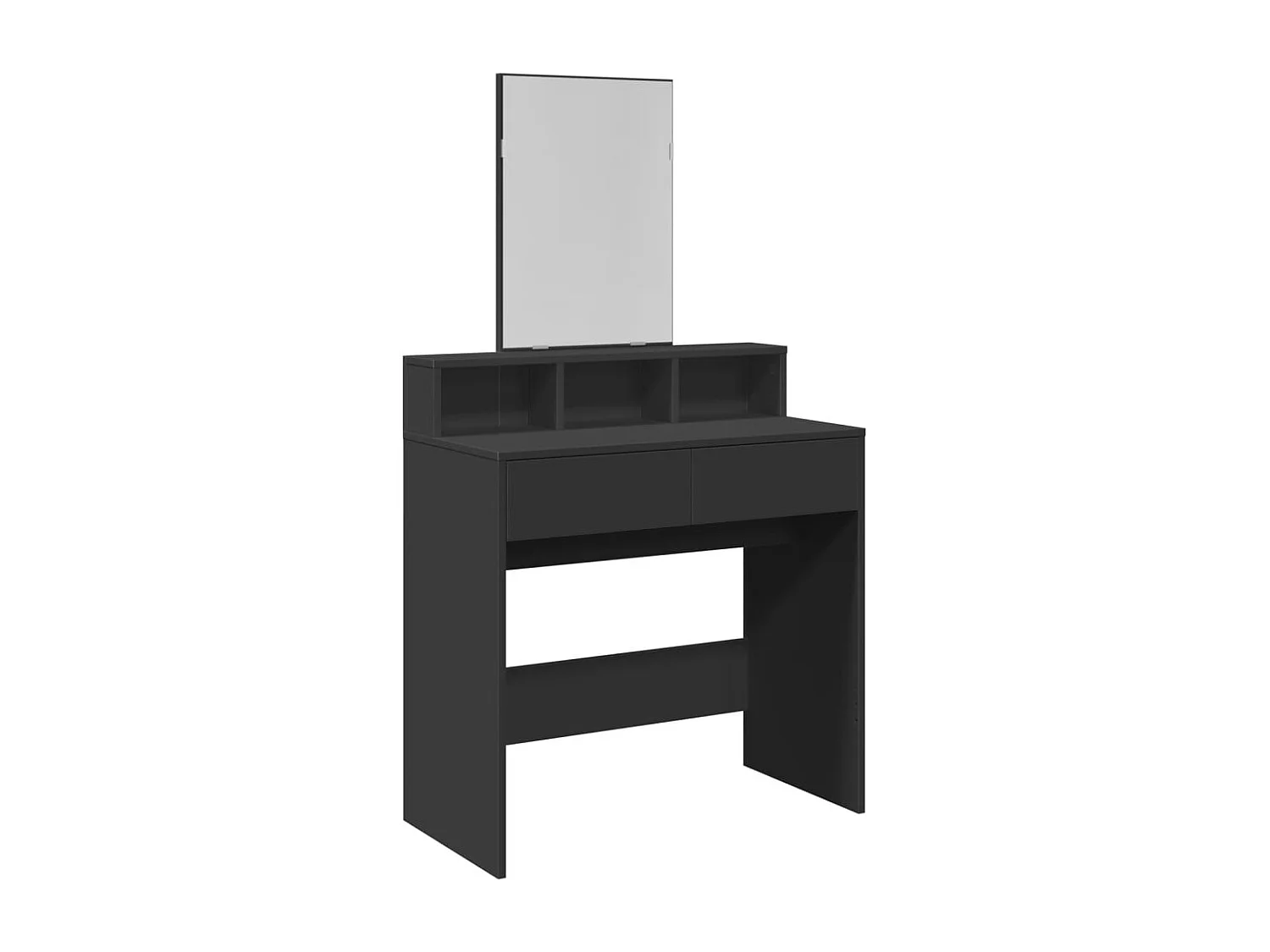 Coiffeuse avec miroir noir 80x41x144,5 cm