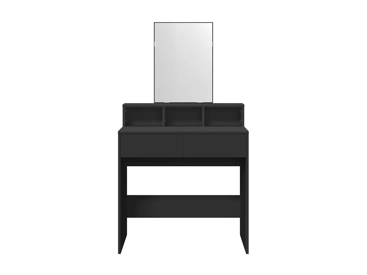 Coiffeuse avec miroir noir 80x41x144,5 cm