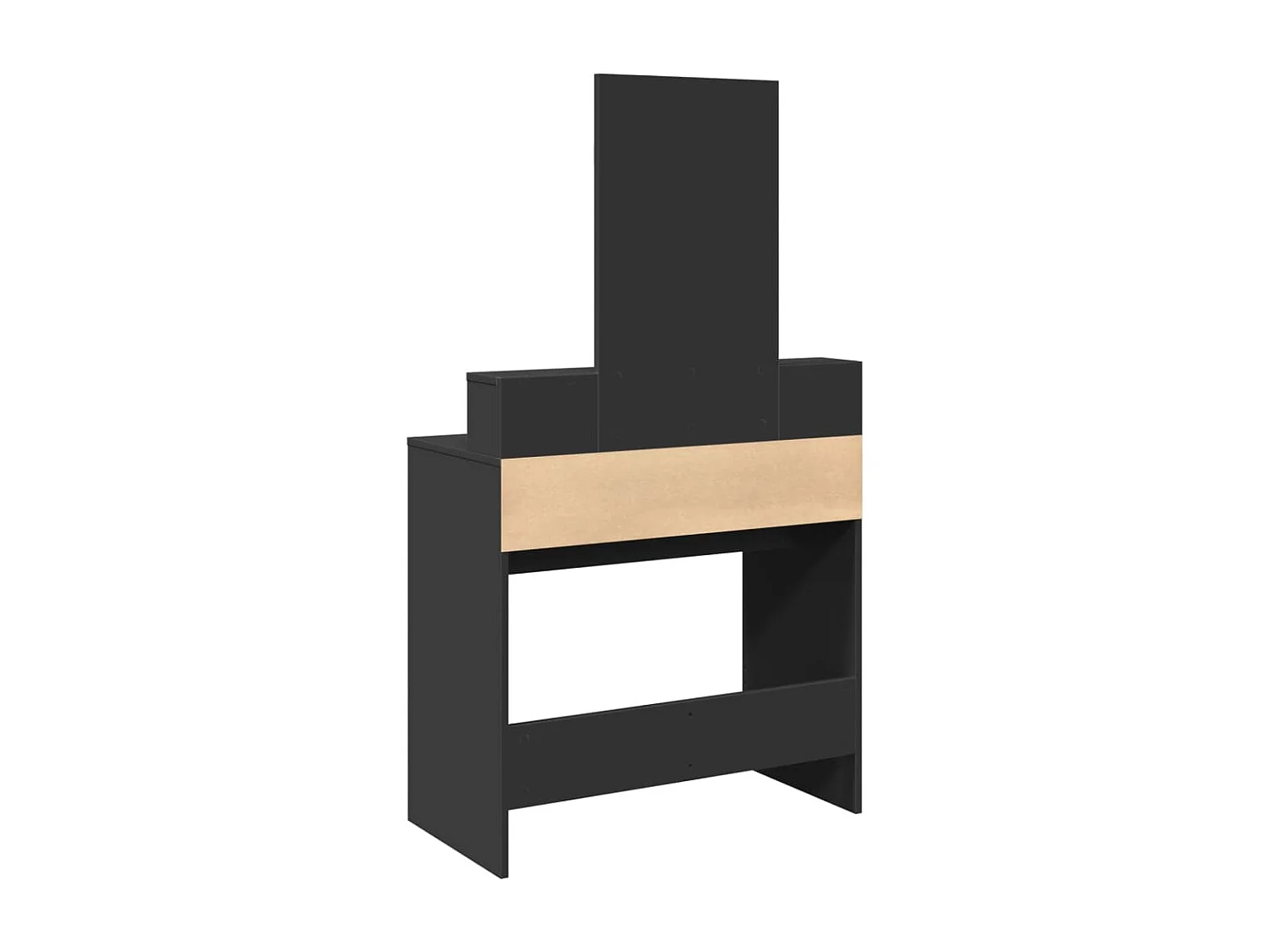 Coiffeuse avec miroir noir 80x41x144,5 cm