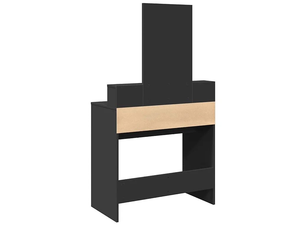 Coiffeuse avec miroir noir 80x41x144,5 cm