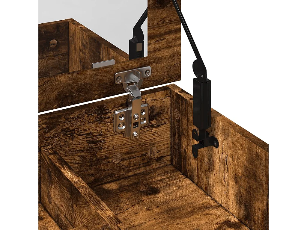 Schminktisch mit Spiegel Räuchereiche 73x46,5x120 cm