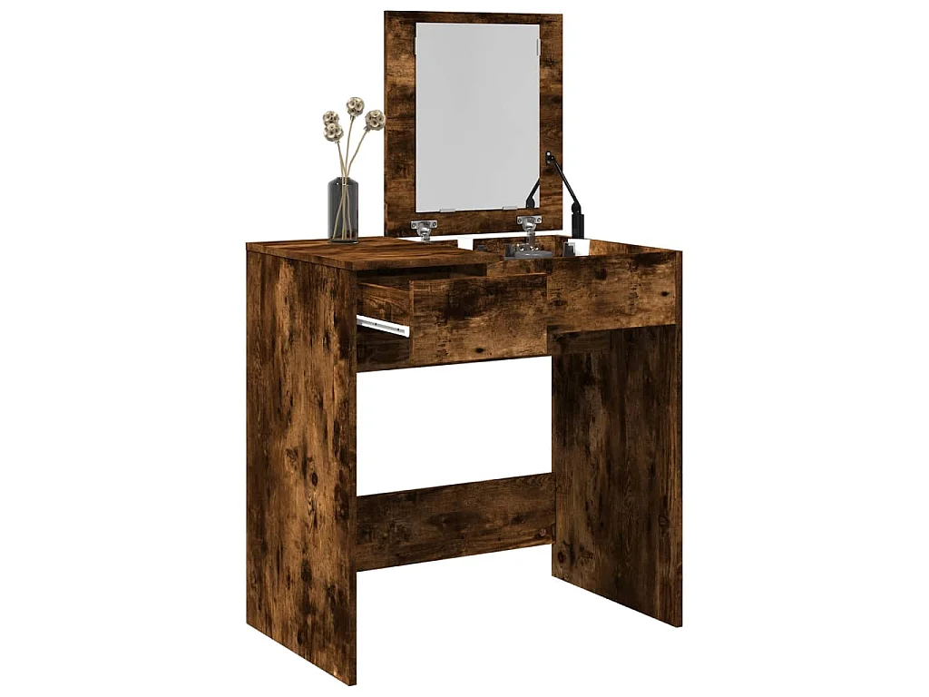 Toeletta con Specchio Rovere Fumo 73x46,5x120 cm