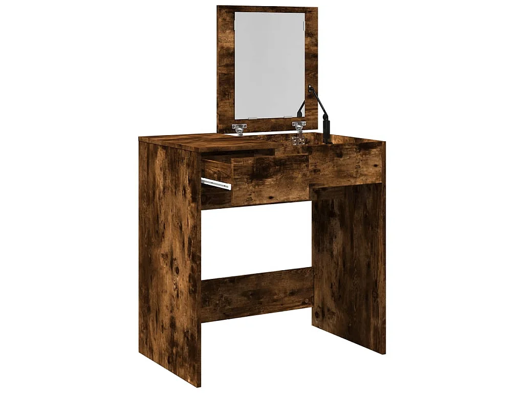 Toeletta con Specchio Rovere Fumo 73x46,5x120 cm