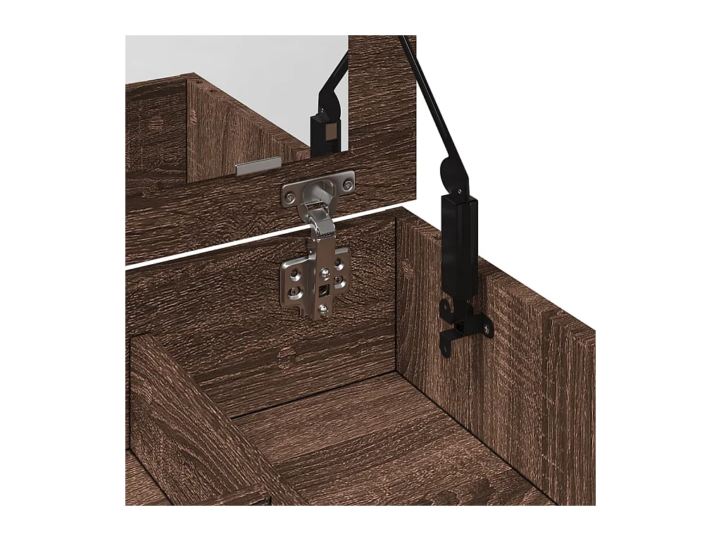 Coiffeuse avec miroir chêne marron 73x46,5x120 cm