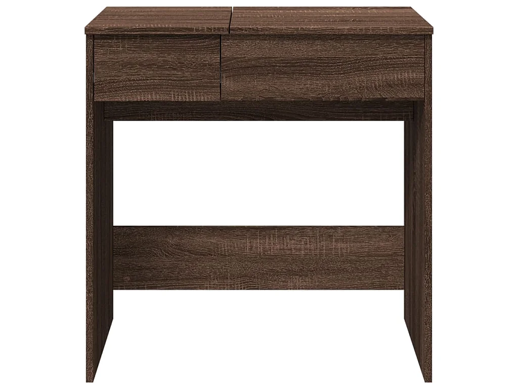 Kaptafel met spiegel 73x46,5x120 cm bruin eikenkleurig
