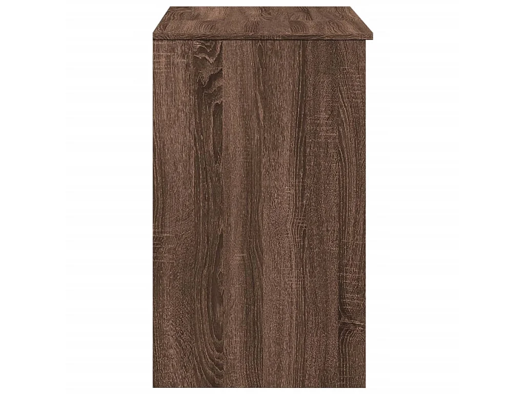 Kaptafel met spiegel 73x46,5x120 cm bruin eikenkleurig
