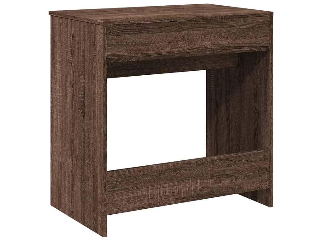 Kaptafel met spiegel 73x46,5x120 cm bruin eikenkleurig