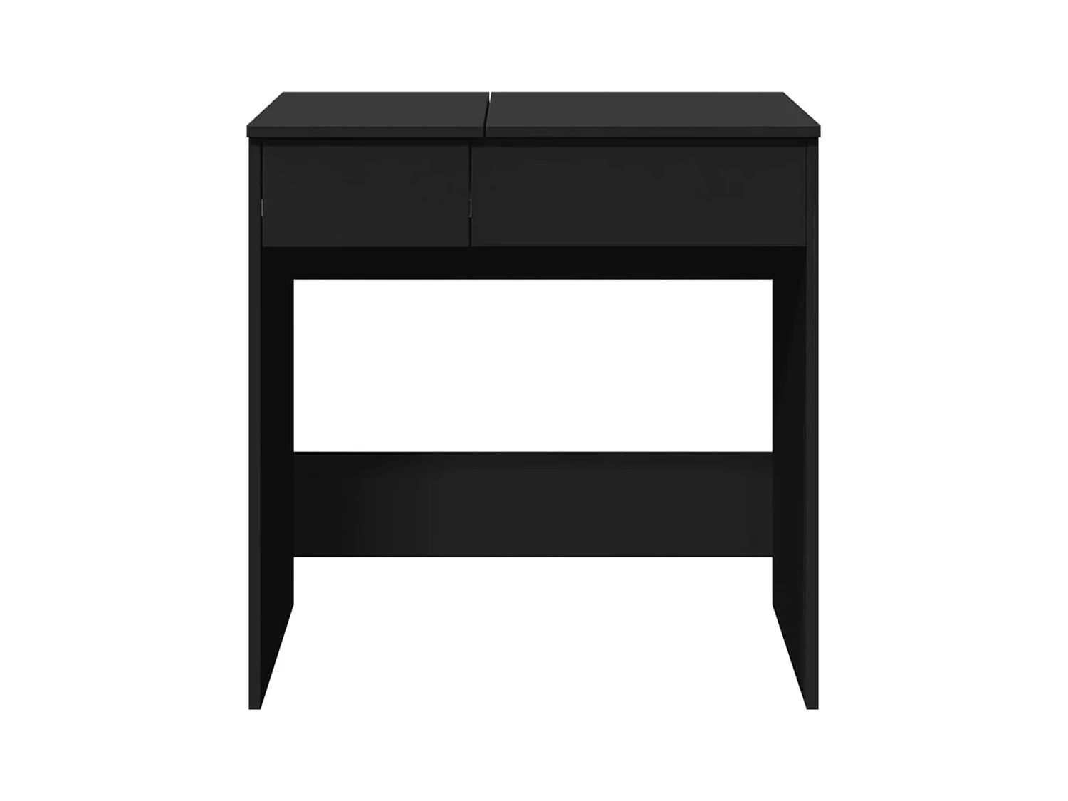 Coiffeuse avec miroir noir 73x46,5x120 cm