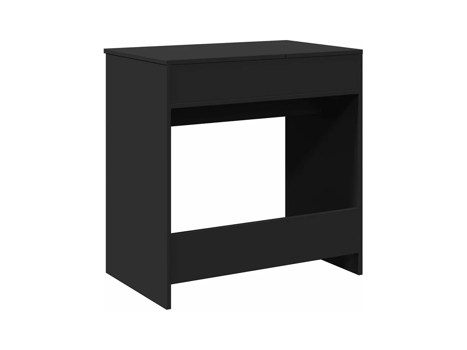 Coiffeuse avec miroir noir 73x46,5x120 cm