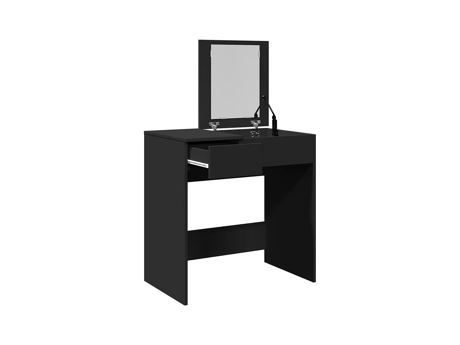 Coiffeuse avec miroir noir 73x46,5x120 cm