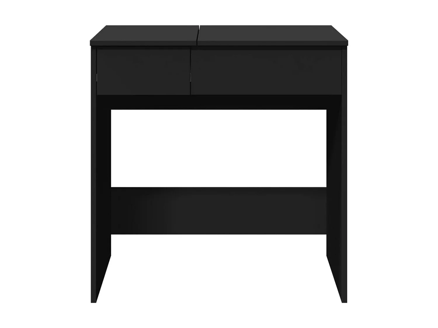 Toeletta con Specchio Nero 73x46,5x120 cm