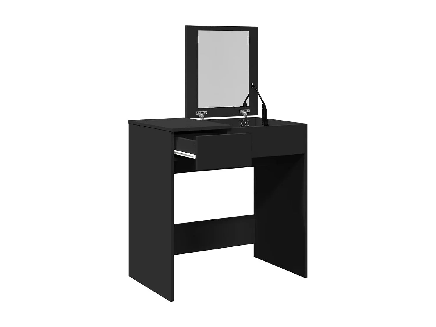 Toeletta con Specchio Nero 73x46,5x120 cm