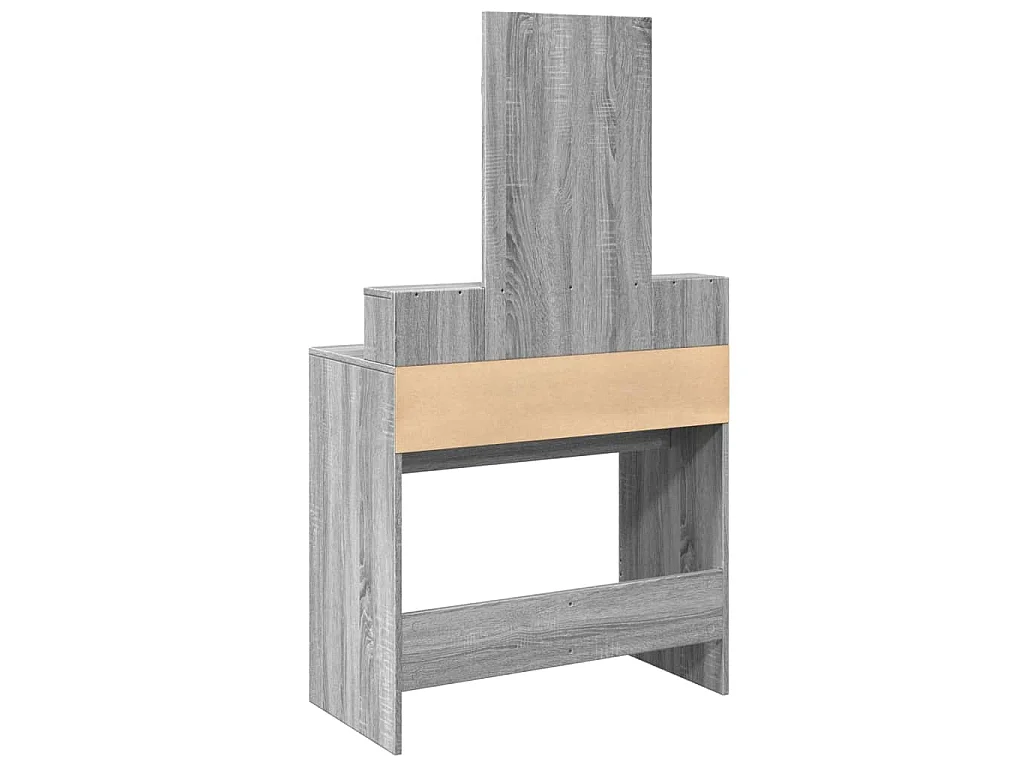 Kaptafel met spiegel 80x41x144,5 cm grijs sonoma