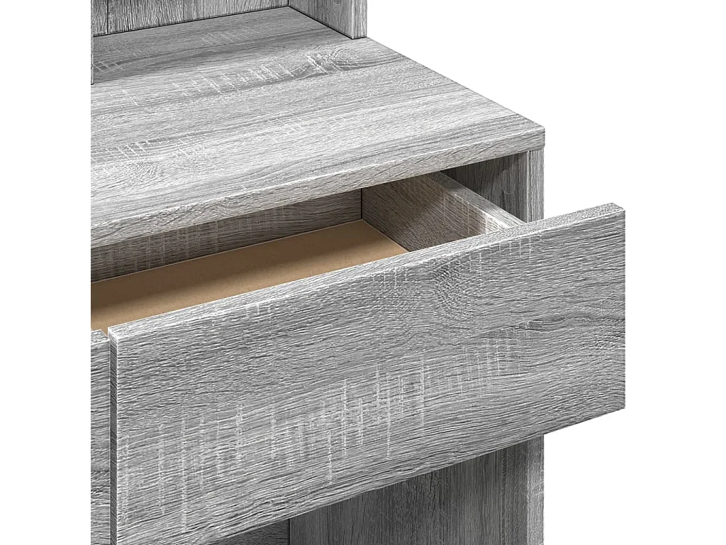 Kaptafel met spiegel 80x41x144,5 cm grijs sonoma